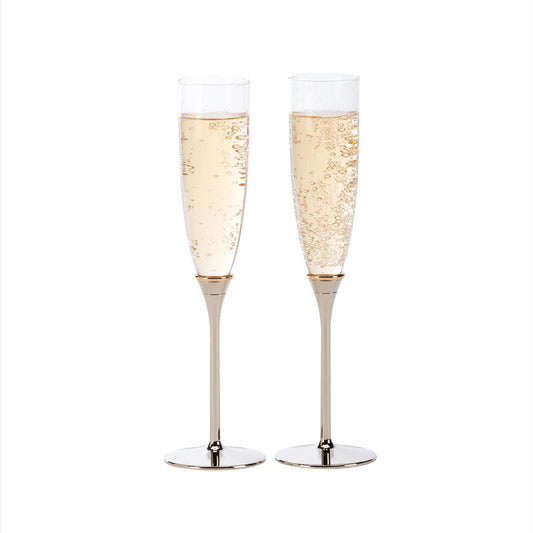 Gold Ring Toasting Flutes Set-1