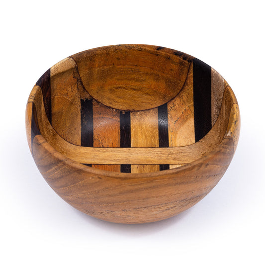 Upcycled Handmade Wooden Nibble Mini Bowl (2 patterns)-1