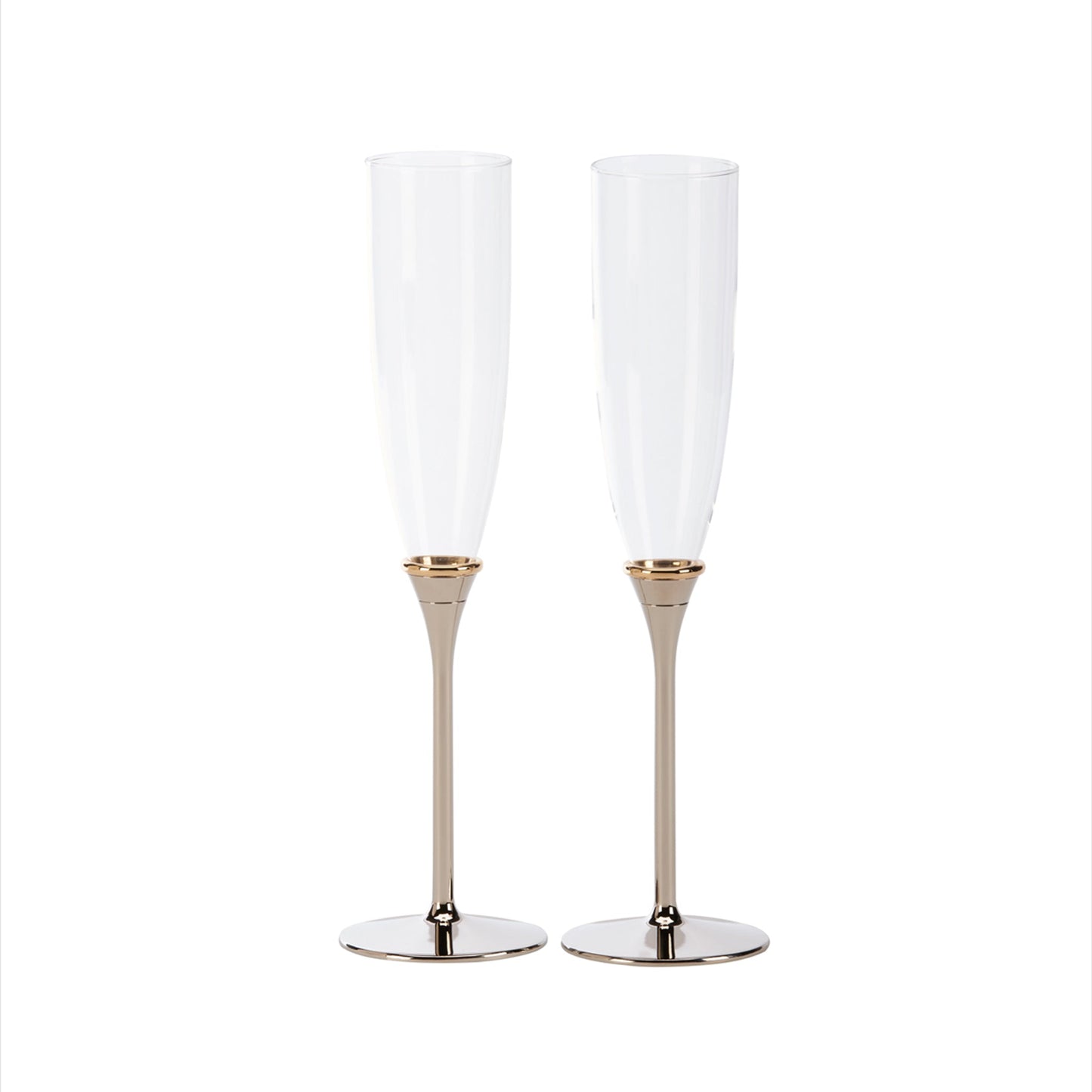 Gold Ring Toasting Flutes Set-0