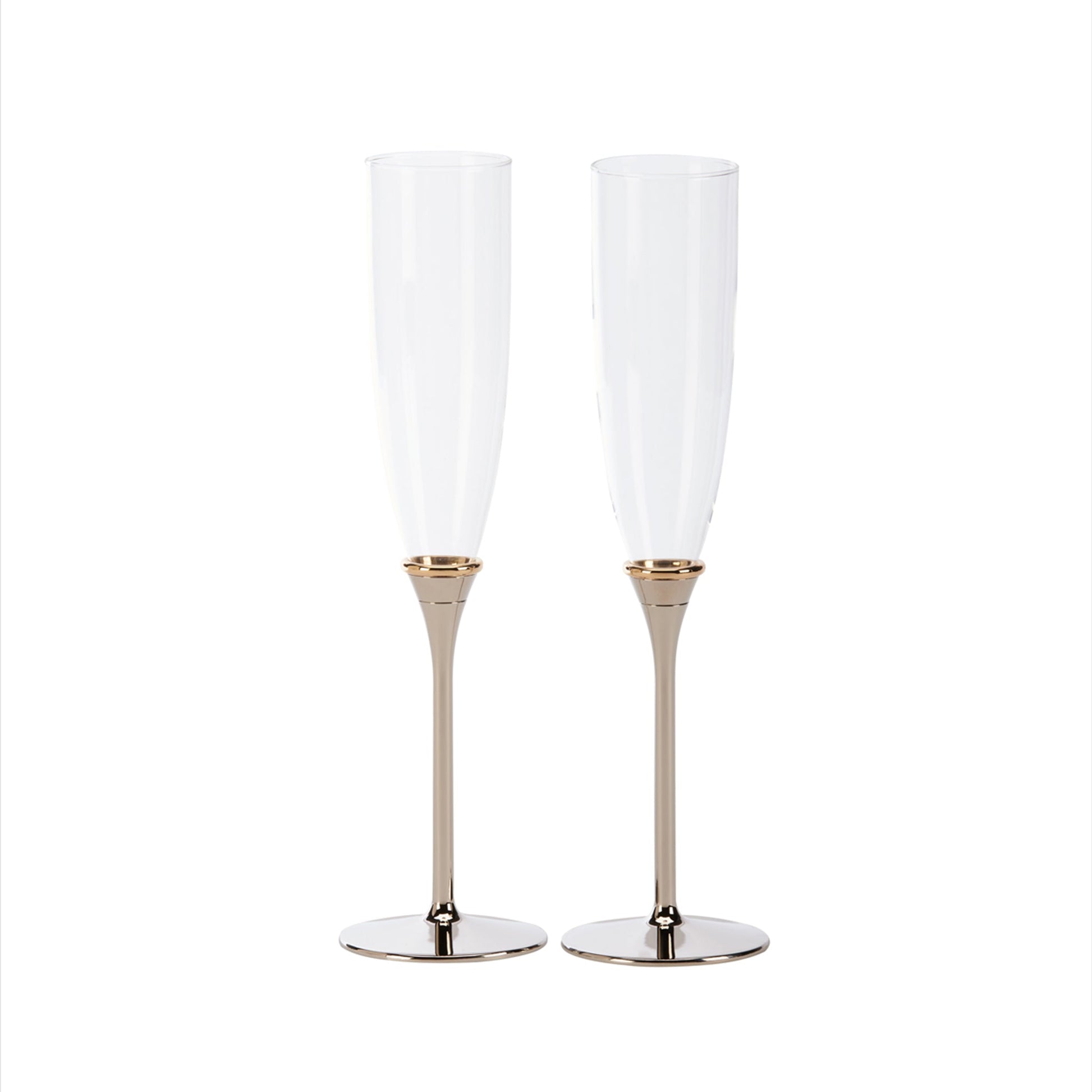 Gold Ring Toasting Flutes Set-0