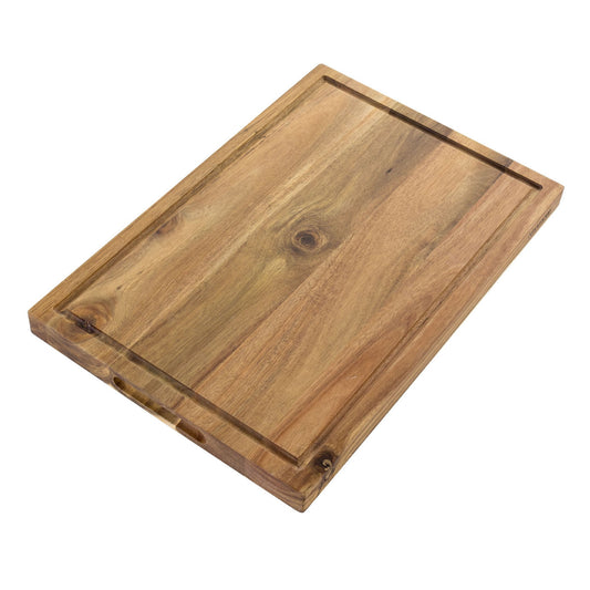 Kenmore Archer 21 Inch Acacia Wood Cutting Board with Groove Handles-0
