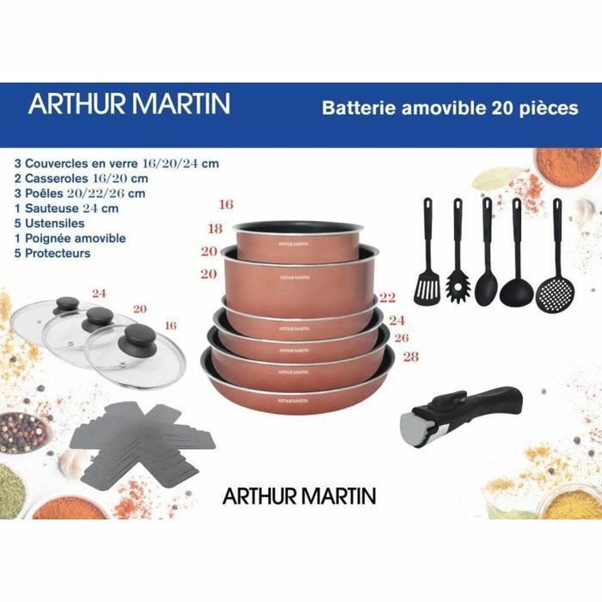 Cookware Arthur Martin   20 Pieces-2