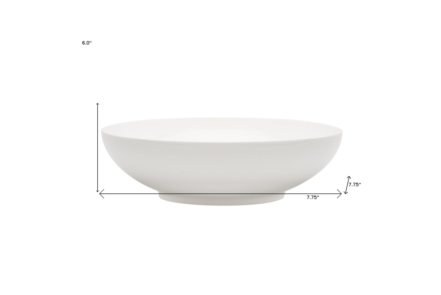 White Six Piece Porcelain Service For Six Bowl Set-7