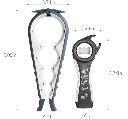 UNIVERSAL BOTTLE AND JAR OPENER SET- GREY-1