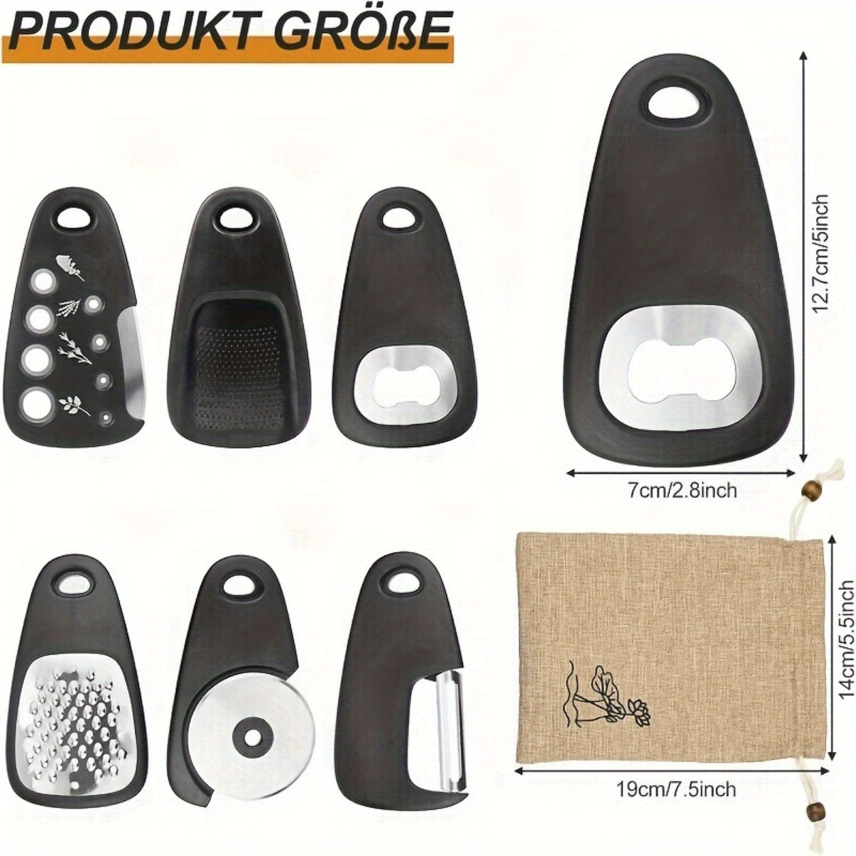 Kitchen Gadget Set Stainless Steel for RV & Camping (6pcs)-1