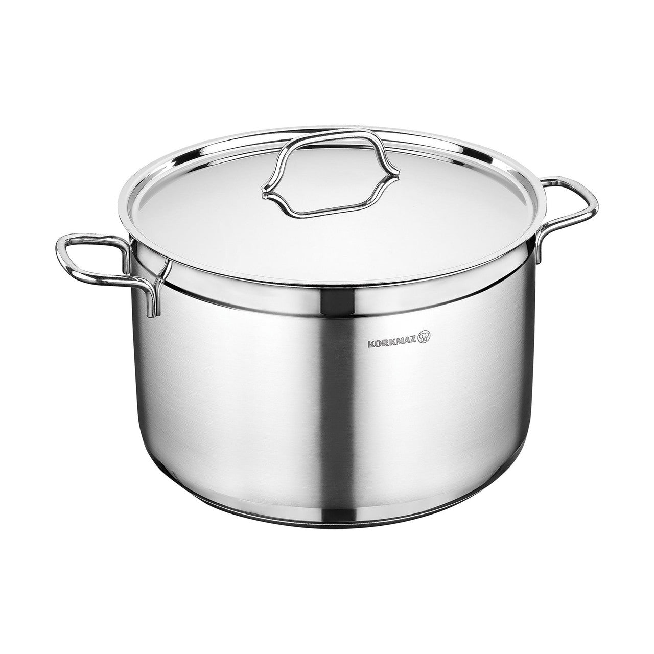 Korkmaz Alfa 2 Piece 8.5 Liter Stainless Steel Casserole Dish with Lid-0