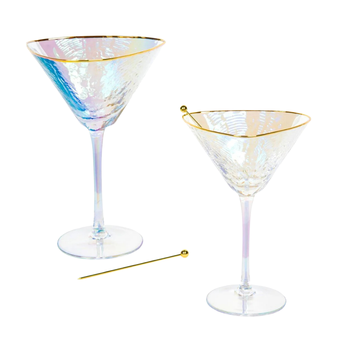 Iridescent Hammered Cocktail Glasses-0