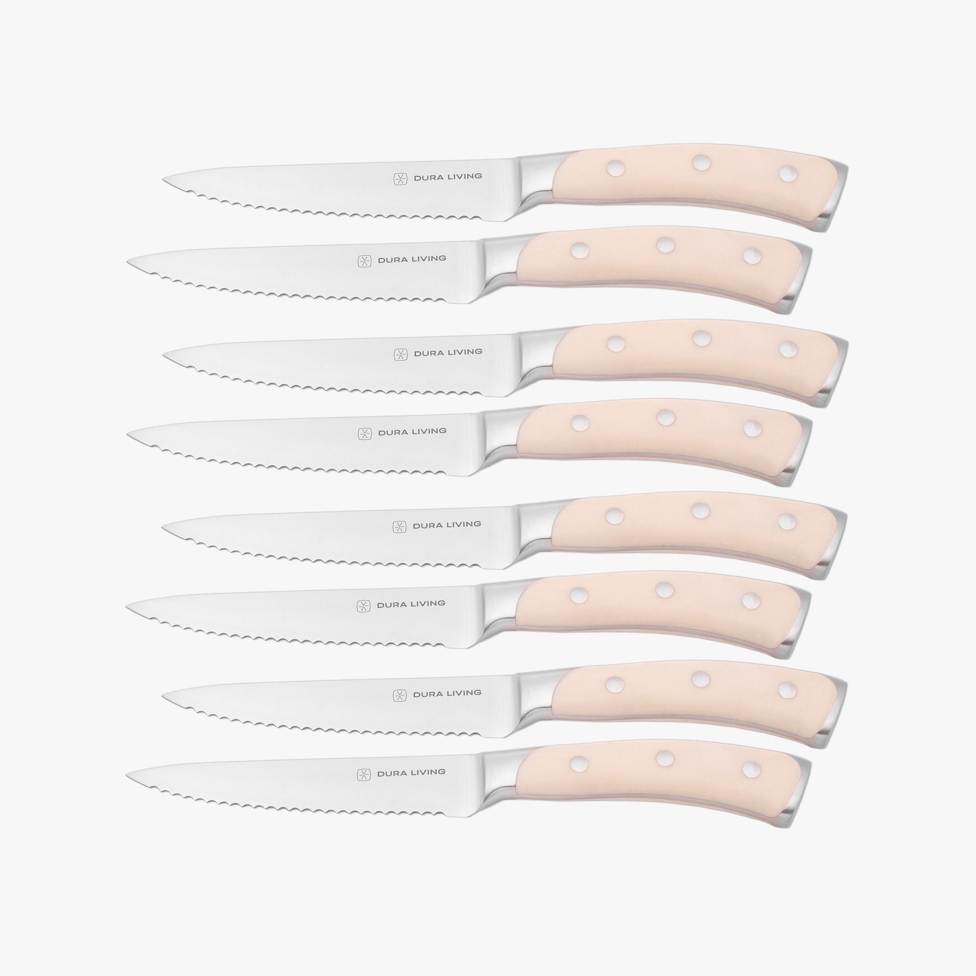 Elite Set of 8 Steak Knives - Cream-0