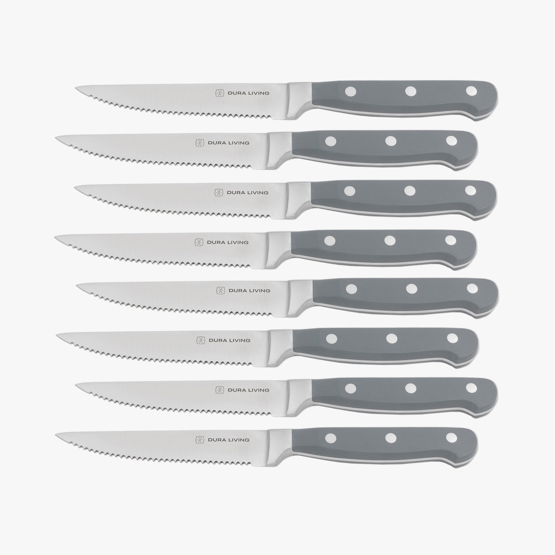 Superior Set of 8 Steak Knives - Gray-0