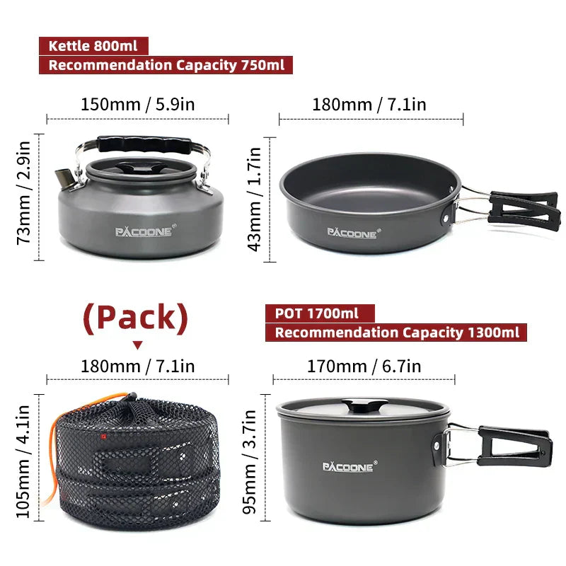 Camping Cookware Set Portable-2