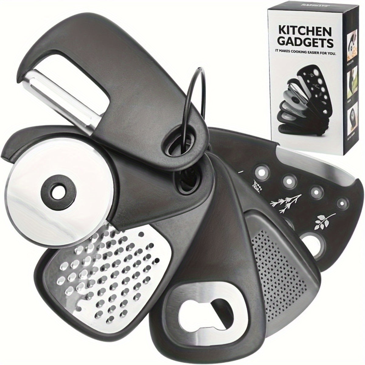 Kitchen Gadget Set Stainless Steel for RV & Camping (6pcs)-0