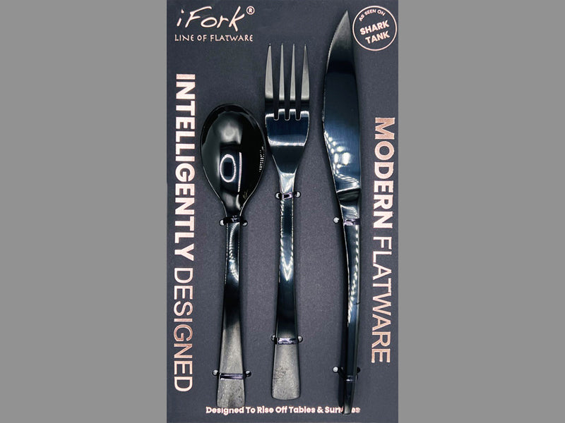 iFork - Set of 4 Cutlery The Black Collection - handcrafted 12 piece-4